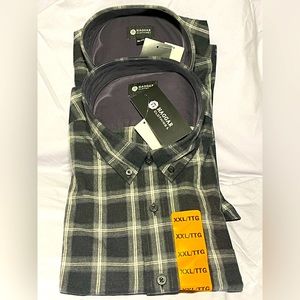 Brand new plaid Hagger button down long sleeve Dress shirt size XXL
